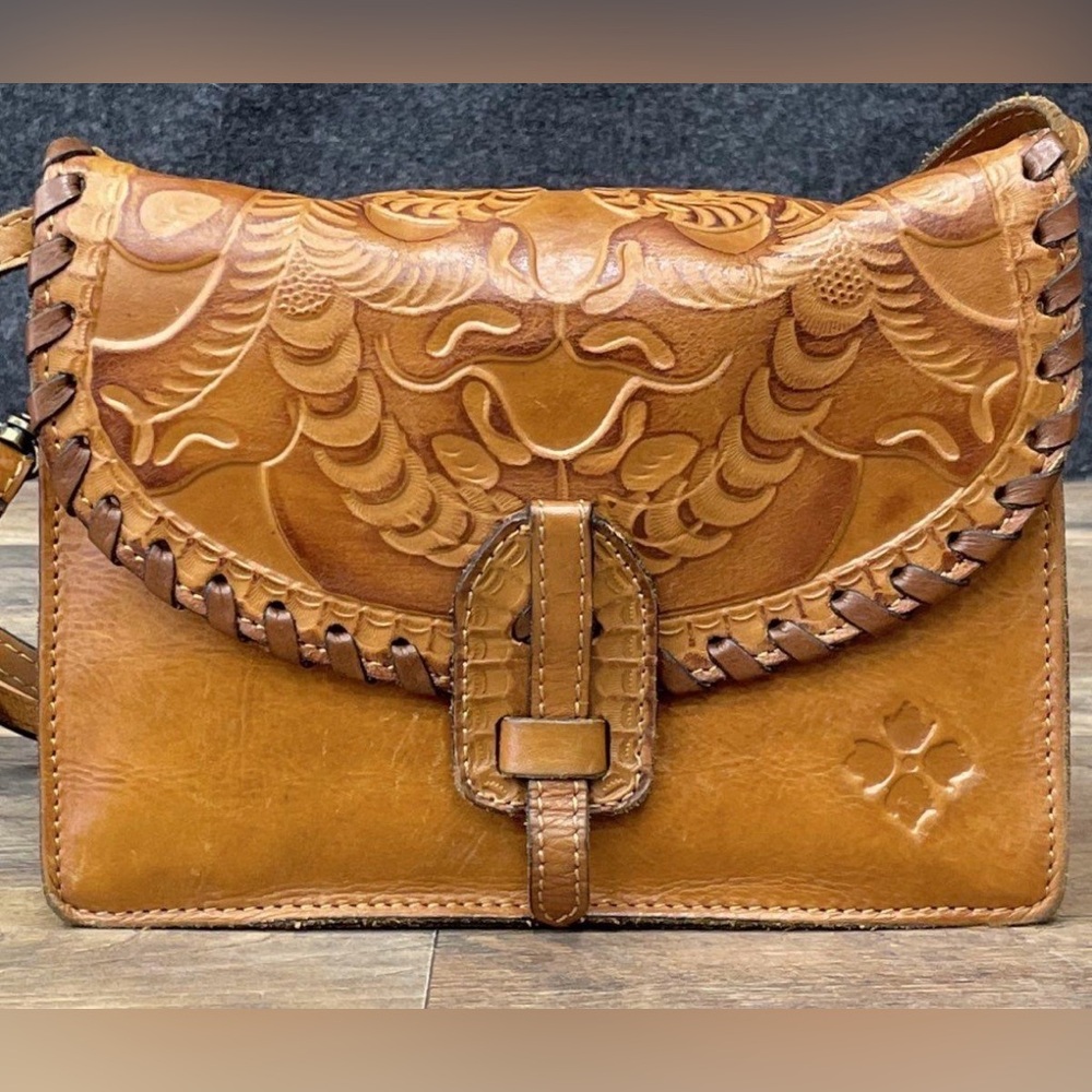Patricia Nash Lanza Tooled Leather Crossbody